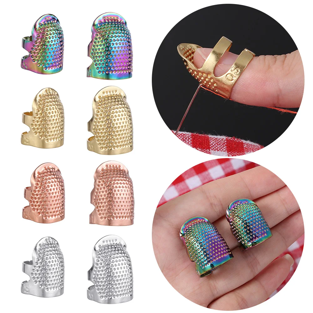 Finger Protector Vintage Gold Needle Thimble Metal Sewing Accessories Handworking Stitching Tools Antique Ring DIY Crafts |