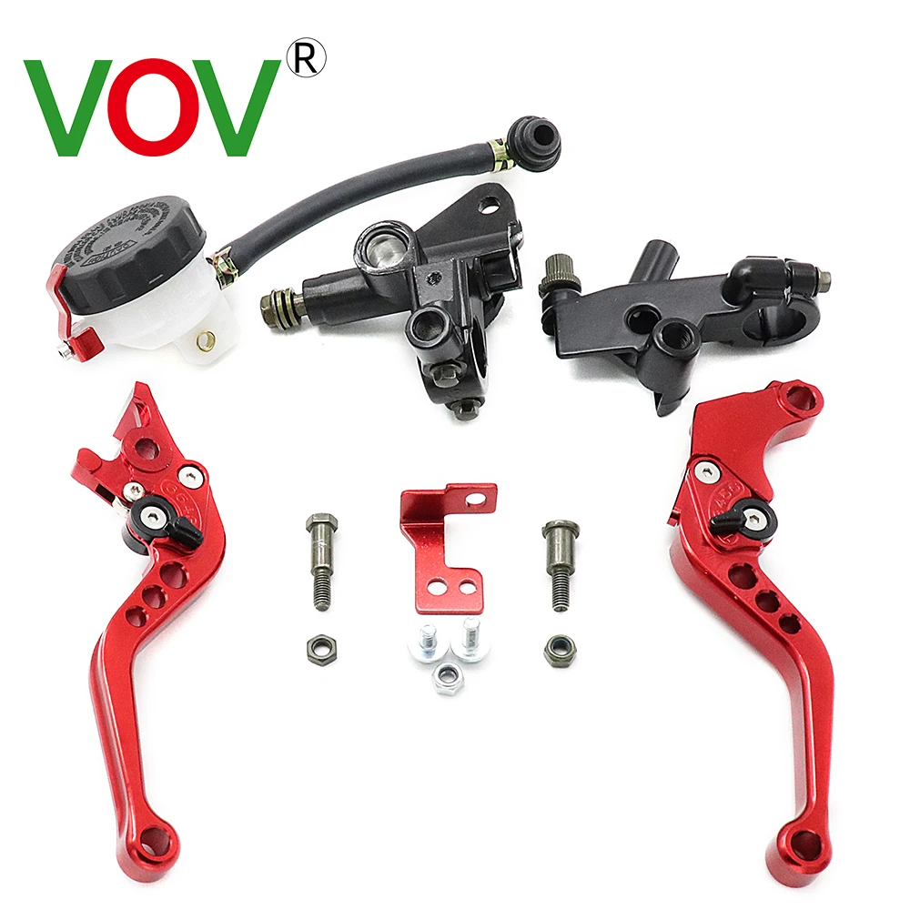 Hydraulic Brakes Motorcycle Brake Lever Master Cylinder Clutch Levers Pumping Brake Oil Storage Kit Fuel Tank Set 7/8"22mm motorcycle brake lever motorcycle brake hose motorcycle clutch master cylinder rod motorcycle brake fitting