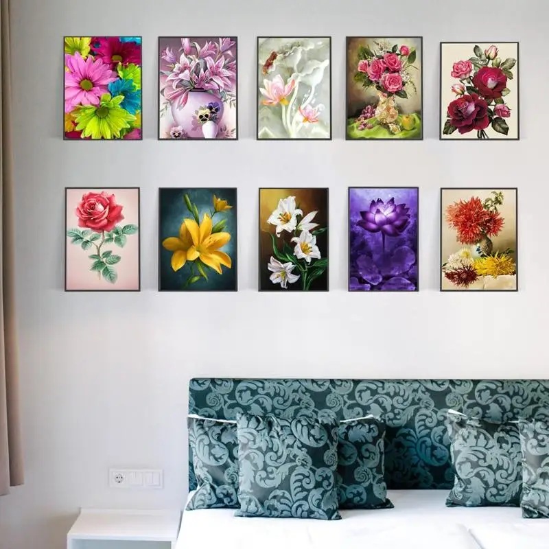

5D DIY Full Drill Diamond Painting Flower Cross Stitch Embroidery Mosaic