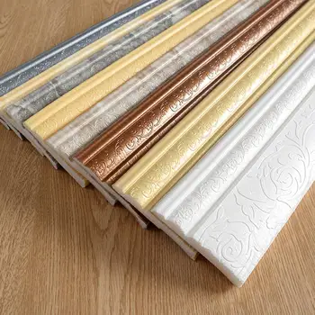

Self-Adhesive 3D Skirting Sticker Foot Line Frame Wall Decal Background Decor