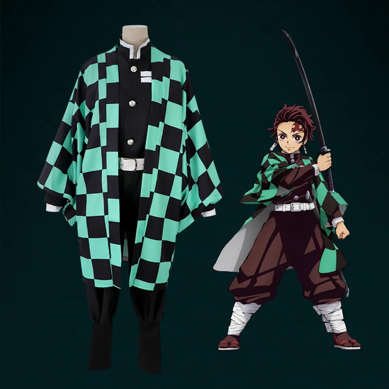 Аниме «Demon Slayer Kimetsu no Yaiba Kamado Tanjirou Kamado Nezuko Agatsuma Zenitsu Tomioka Giyuu»; костюм для косплея; костюм