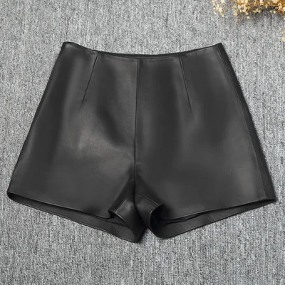New Fashion Genuine Real Sheep Leather Skirt J15 - Цвет: Черный