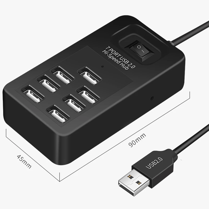 7 портов USB 2 0 концентратор расширения высокоскоростной сплиттер удлинитель