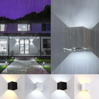 

Square IP65 LED waterproof wall lamps 7W indoor and outdoor adjustable wall light courtyard porch corridor bedroom wall sconce