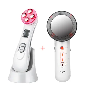 

RF EMS LED Light Facial Massage Machine Wrinkles Removal + Ultrasonic Far infrared Face Skin Body Slimming Massager Fat Burner45