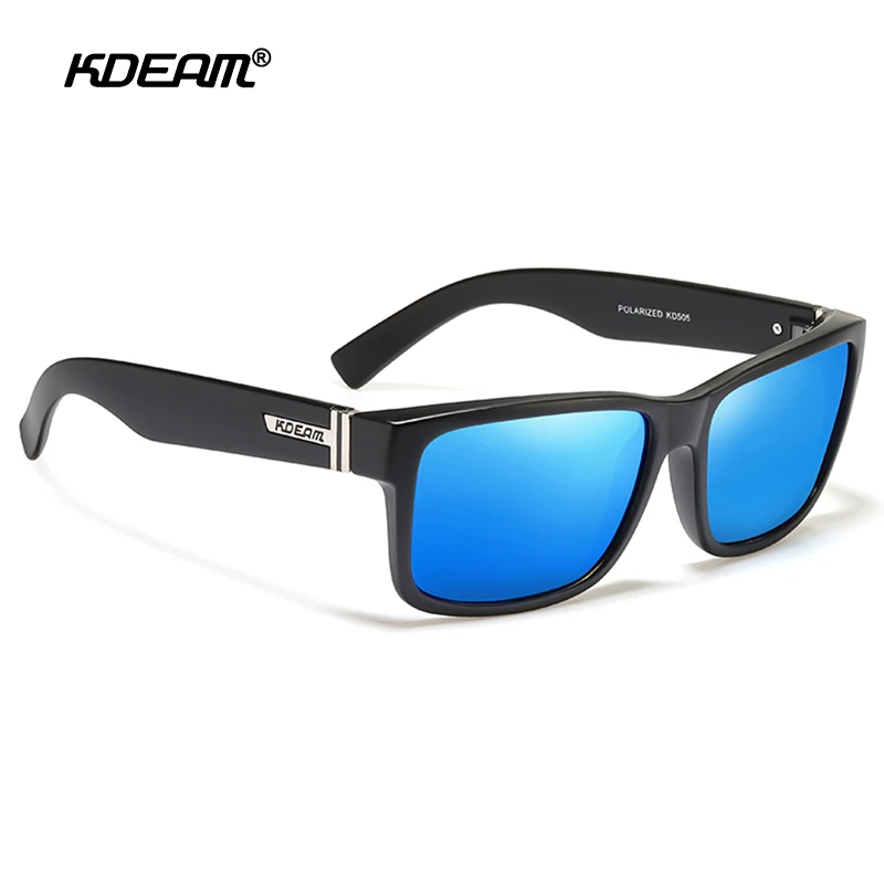 KDEAM gafas de sol deportivas polarizadas para hombre mujer, lentes cuadradas con UV, para béisbol, correr, pesca y Golf|De los hombres gafas de sol| -