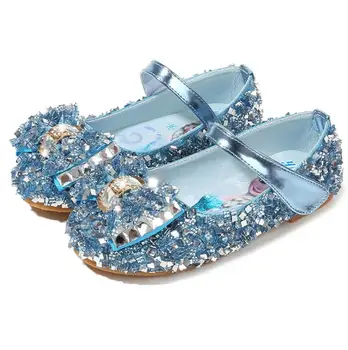 

Baby Snow Queen Fashion Flat Shoes Soft Princess Kids Girls Elsa Wedding Shoes Dress Shoes Sequins Girls Party Sneakers