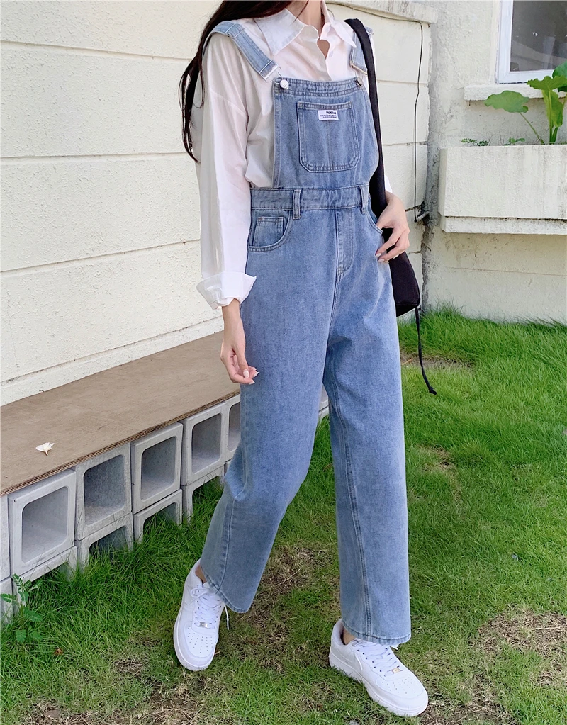 blue jeans Jeans autumn and winter clothes large size fat mm fashionable design sense overalls high waist loose overalls m-5xl200 kg skinny jeans