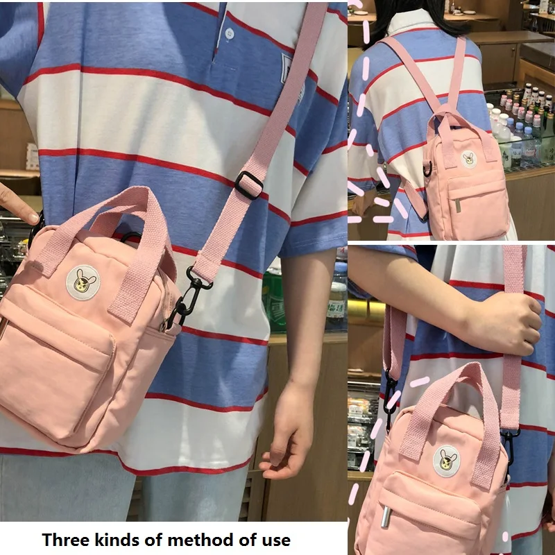 Маленький холщовый мини рюкзак в Корейском стиле для женщин модный дорожный