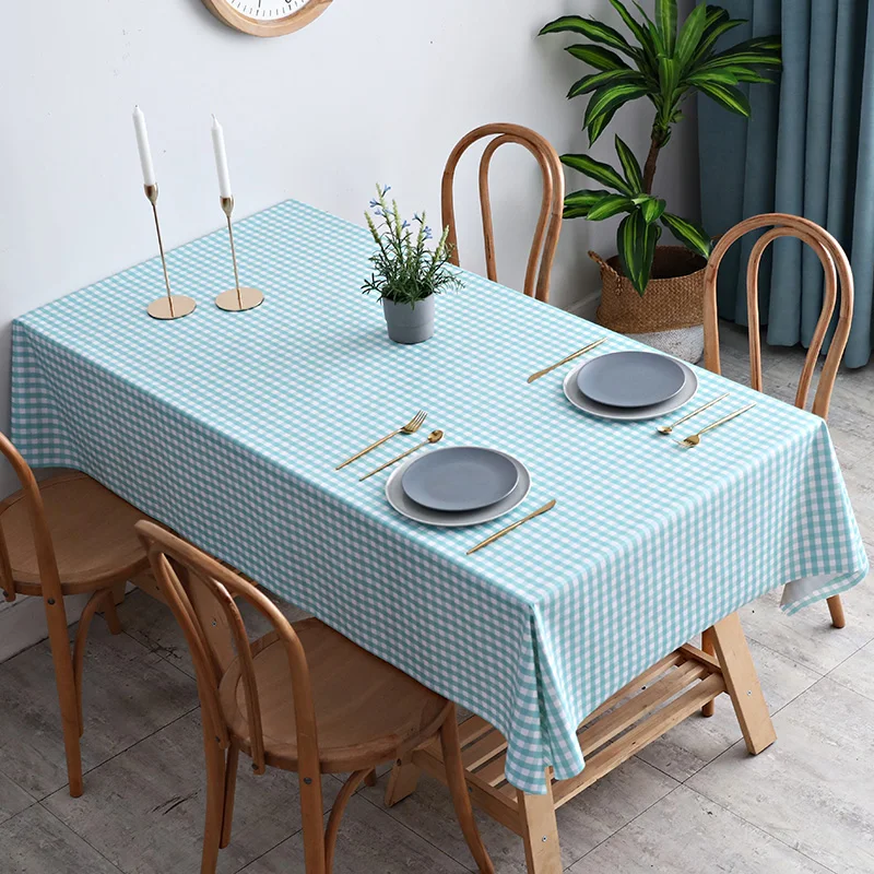 Waterproof oilproof Table cloth PVC Plaid checked printed tablecloth