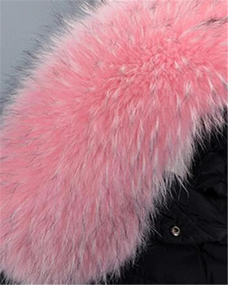Натуральный мех манжеты оверсайз натуральный мех енота сапоги рукава с манжетами рукав для женщин Зимнее Пальто пуховое пальто перчатки гетры - Цвет: Pink