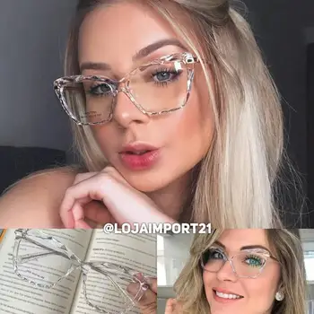 

Chic Butterfly Eyeglasses For Women Transparent Clear Glasses Ladies Optical Plastic Frame Fashion Gift 2019