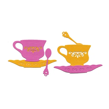 

Coffee Cups Metal Cutting Dies Scrapbooking Embossing Folders for Card Making Craft Stencil Clear Slimline Dies