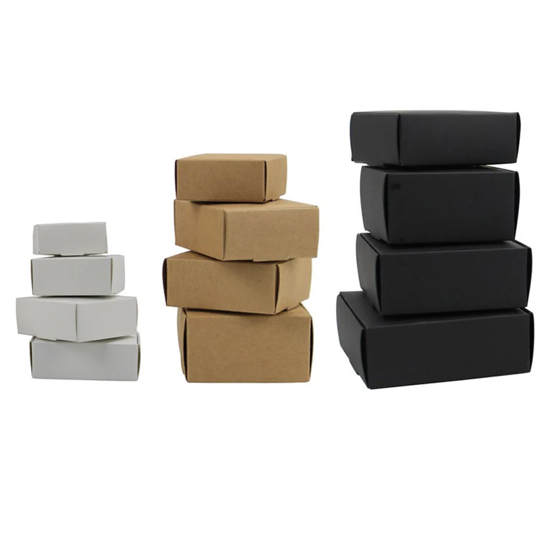 Wholesale 8x6x2.2cm Black Craft Paper Packaging Box Wedding Party Gift  Candy Package Boxes Jewelry Handmade Soap Storage Kraft Paper Box From  Awepack, $12.37