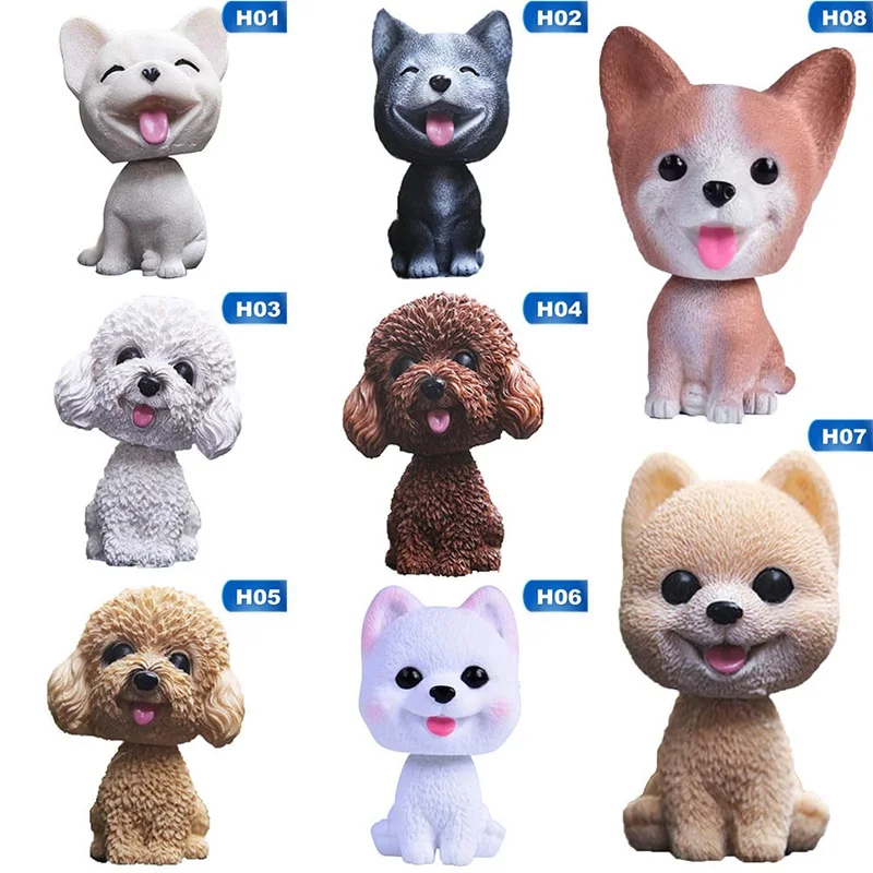 

Creative Car Bobble-Head Doll Husky Beagle Bernard Shepherd Shake Head Dog Decor Auto Interior Decoration Gift Tabletop Ornament