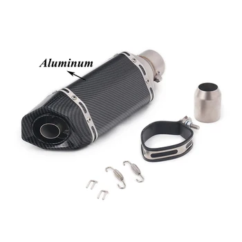 38-51mm Aluminum Motorcycle Exhaust Muffler Tail Pipe Universal for Auto Bike ATV Scooter