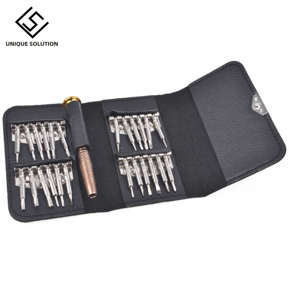 Leather Case 25 In 1 Torx Screwdriver Set Mobile Phone Repair Tool Kit Multitool Hand Tools For Iphone Watch Tablet PC 2018 New 4.8