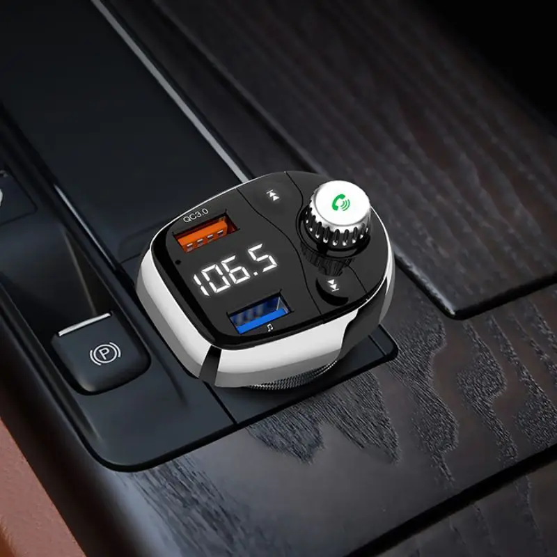 Двойной USB зарядное устройство беспроводной Bluetooth автомобильный комплект свободные руки fm-передатчик mp3-плеер