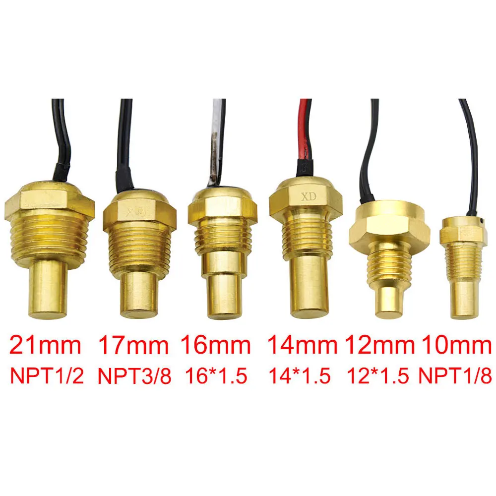 Universal Water Temperature Sensor Car Temperature Sensor Water Gauge 12V/24V 10MM-21MM temperature sensor water temperature gauge
