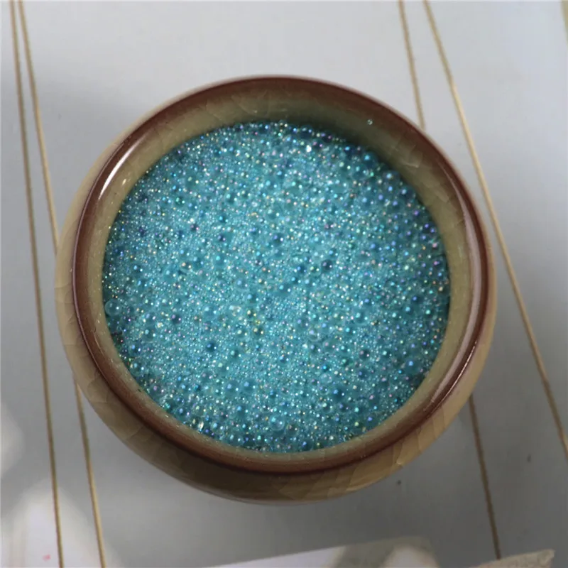 20g Glass Water Drop Bubble Slime Filler Micro Beads Kawaii UV Resin Filling Assorted Slime Accessories 0.6-3mm