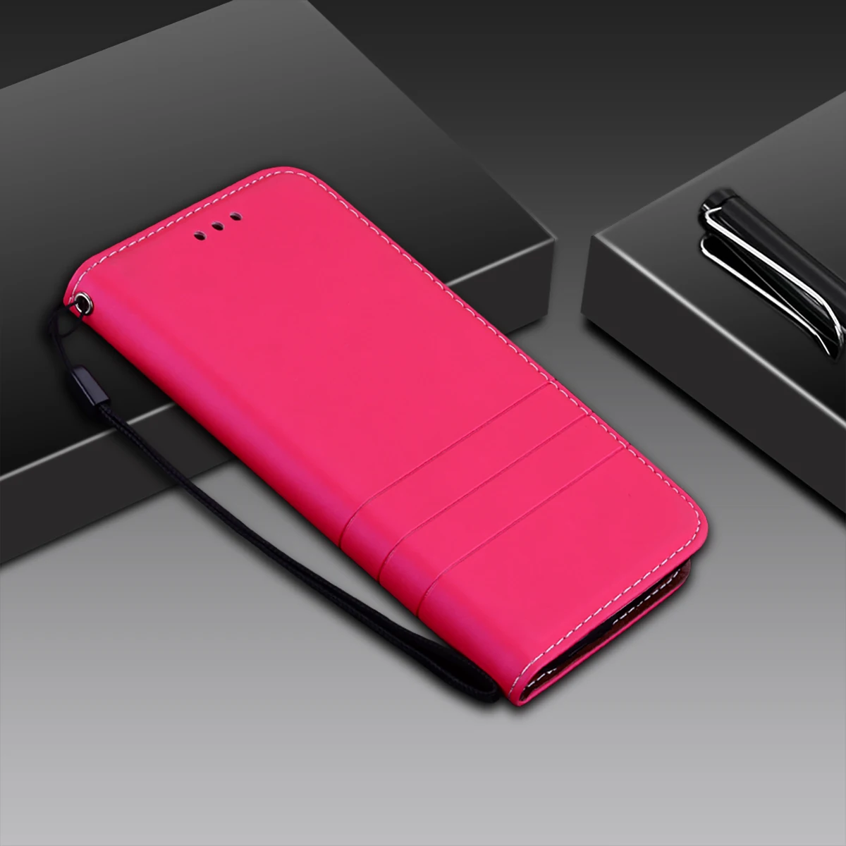 Кожаный чехол для Xiaomi Redmi Note 5 Pro Plus 3S 5A, флип-чехол с бумажником, чехол с подставкой для телефона, чехол для Xiaomi A1 5X, роскошный чехол - Цвет: Pink