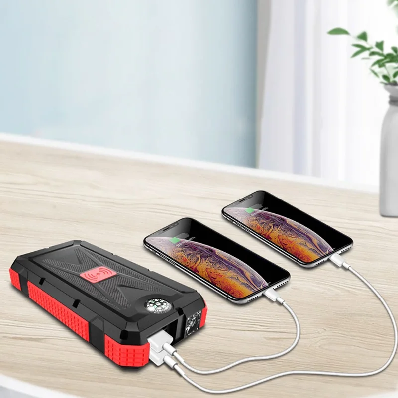 80000mAhSolar Power Bank Wireless Charging Powerbank Waterproof Solar External Battery Fast Charger For Xiaomi Iphone13 Samsung2 mobile power bank