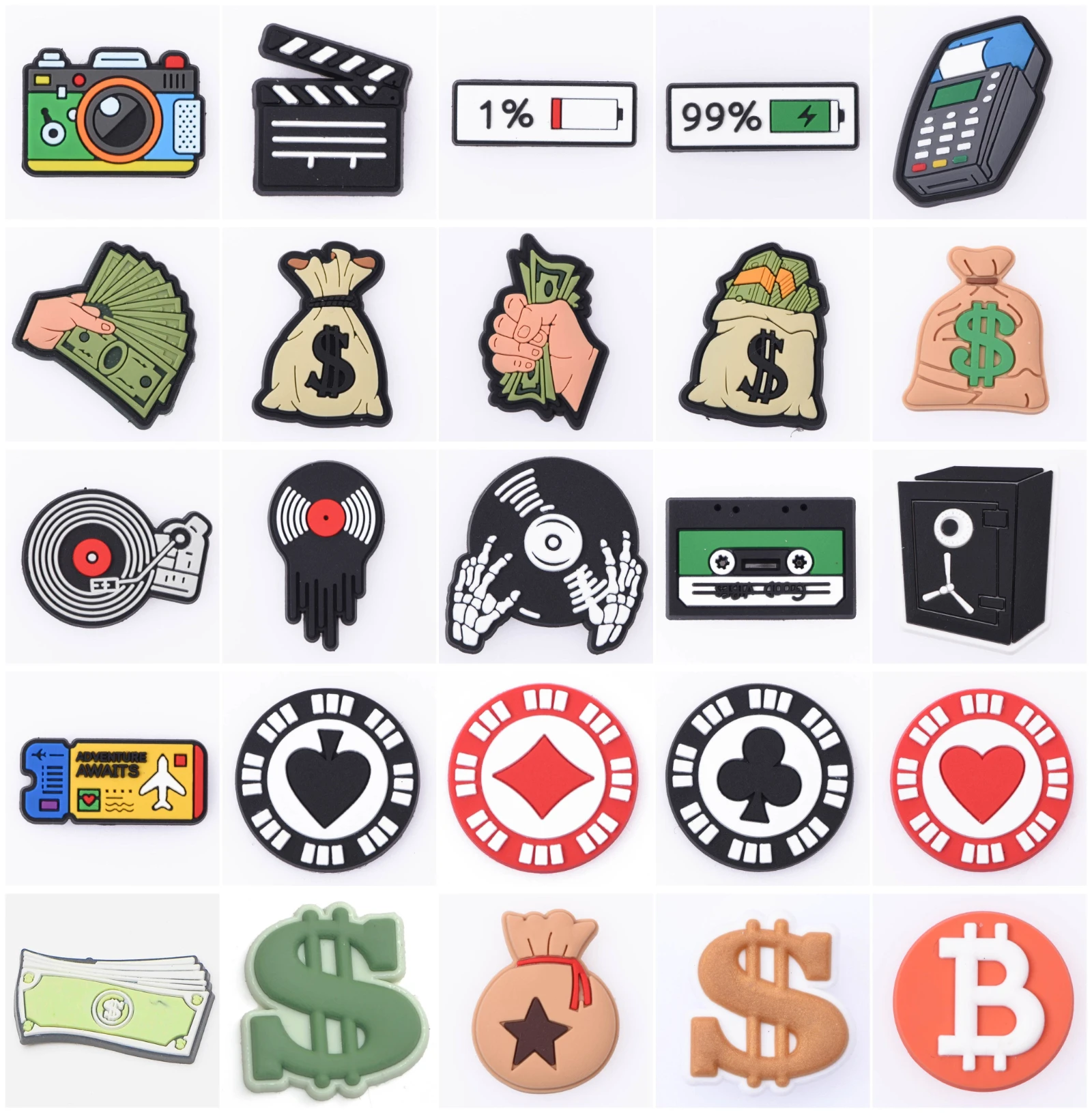 1 Pcs New PVC Croc Charms Show Me Your Money Dollar Accessories Cash Wallet Clog Shoes Decoration for Girl Boys Gift | Обувь