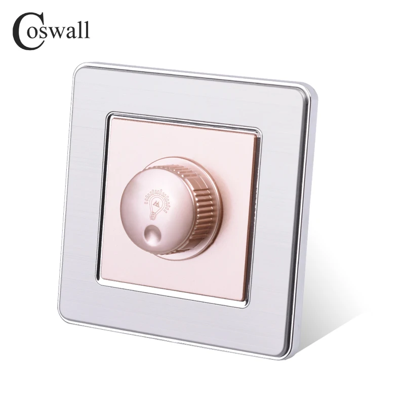  COSWALL Lamp Dimmer SCR Regulator Only For LED Light Stainless Steel Panel Wall Light Switch 16A 15 - 32892681012