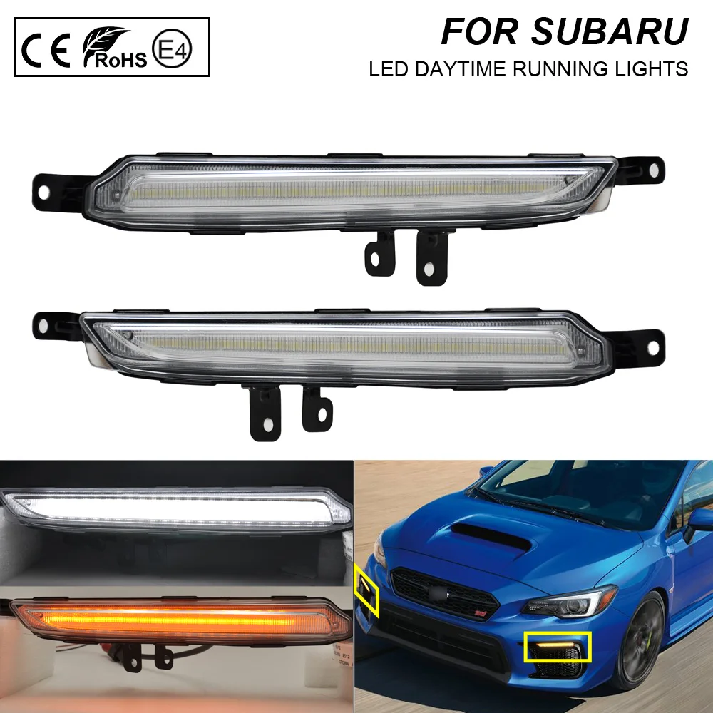 2 шт. для Subaru WRX 2018 автомобильные DRL водонепроницаемые 12 В светодиодные дневные