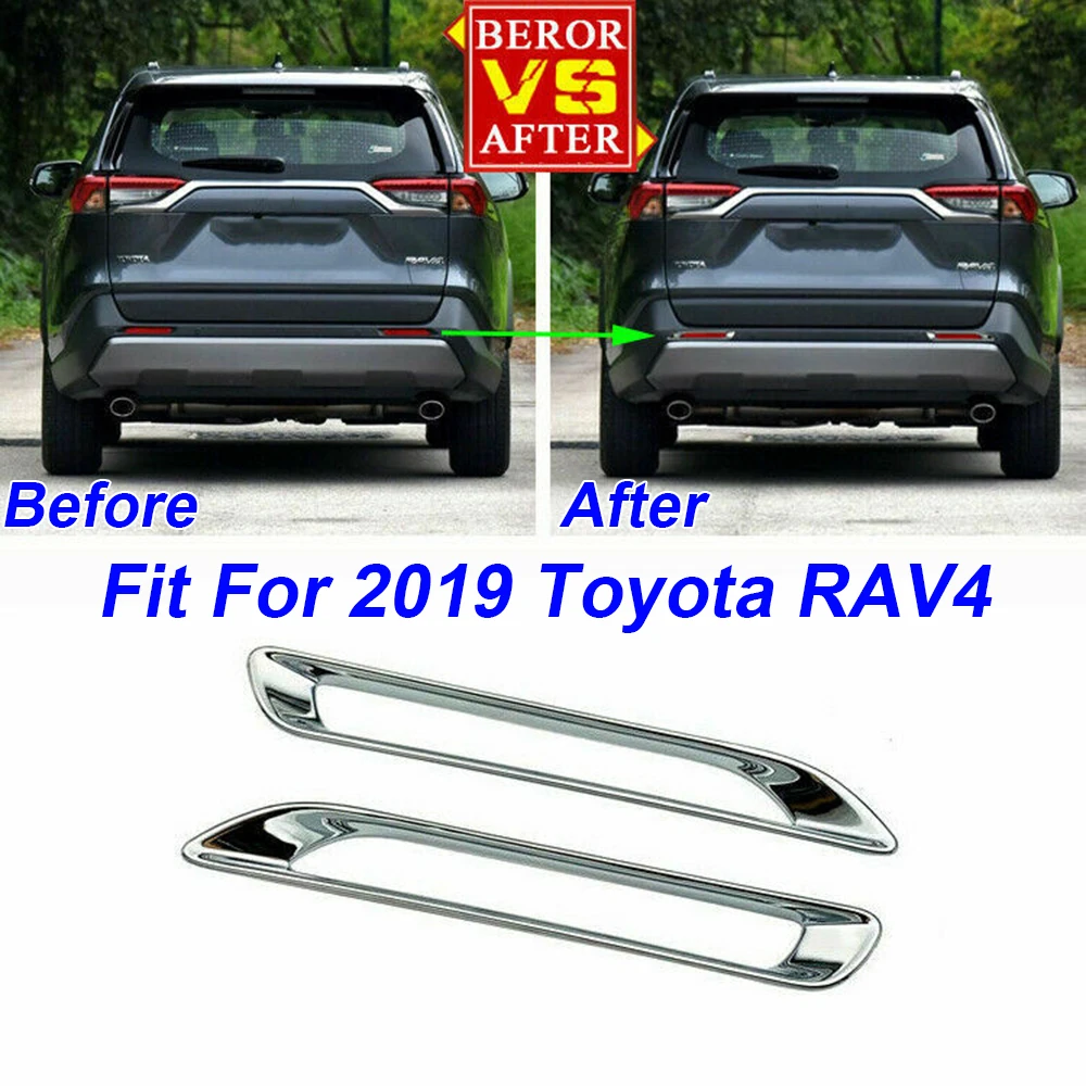 

Car Light Cover Trim Replacement For Toyota RAV4 2019 Exterior ABS Chrome