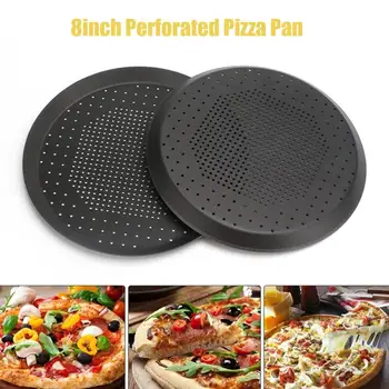 

Nonstick Pizza Pan With Holes Steel Round Crispy Crust Pizza Oven Tray Perforated Bakeware Tool Kitchen Cooking Accessories