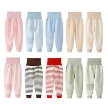 Штаны для малышей, леггинсы для маленьких девочек и мальчиков, одежда из хлопка для новорожденных, длинные штаны для малышей, Детские теплые штаны