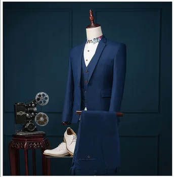 

Men new arrival casual groom wedding three-piece suit big yards high qulaity jacket plus size M L XL 2XL 3XL 4XL 5XL