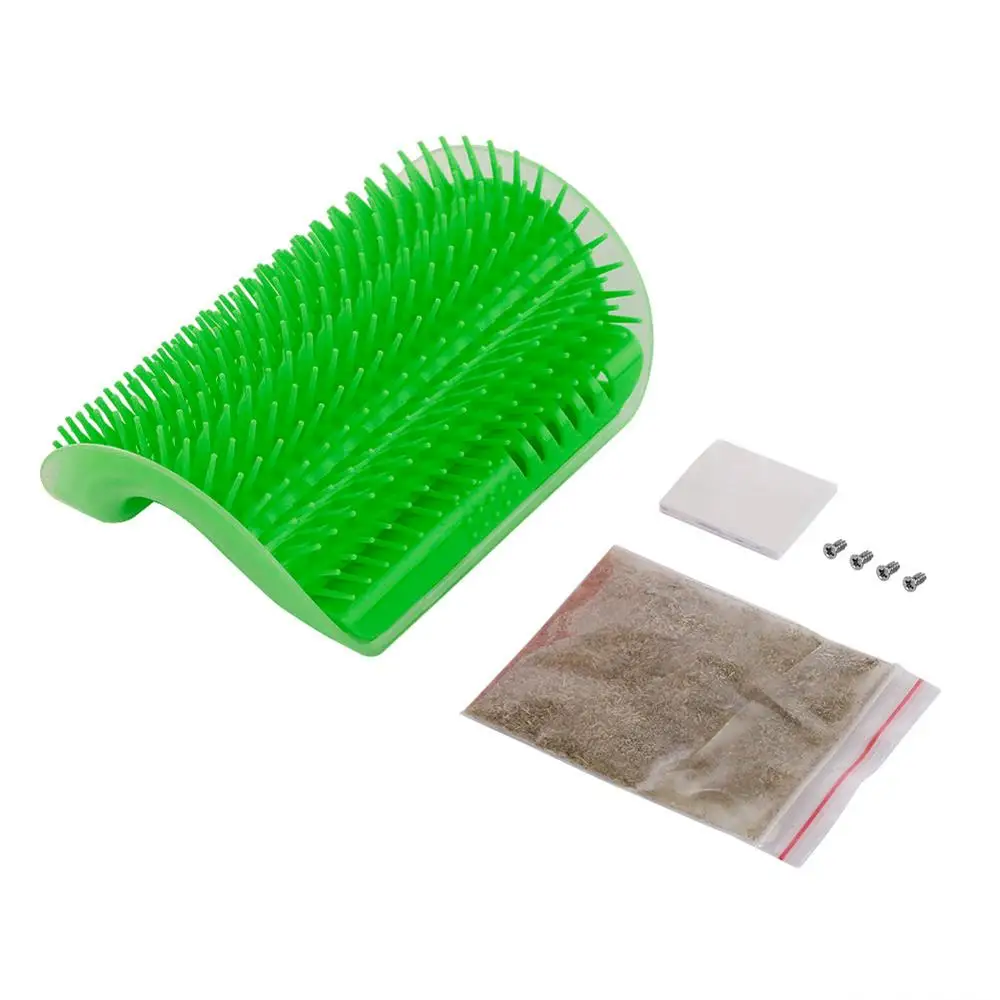 Pet Supplies for Self Groomer Wall Brush Corner Cat Massage Self Groomer Comb Brush with Catnip Cat Rubs with A Tickling Comb