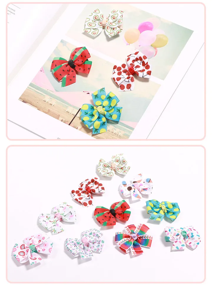 3   All-inclusive Cloth Hairclips Flower Bow Headwear Children Hair Clip Halloween Birthday Wedding Gifts For Guests Party Souvenir