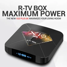 X10 Plus Android 9,0 Smart H6 WiFi 4 Гб+ 32 ГБ телеприставка 6K медиаплеер ЕС