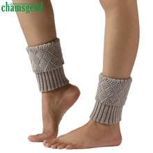 Chamsgend/ г., теплые гетры на осень и зиму, женские короткие сапоги с манжетами, Calentadores Piernas, вязаные сапоги, носки гетры, носки с закрытой пяткой