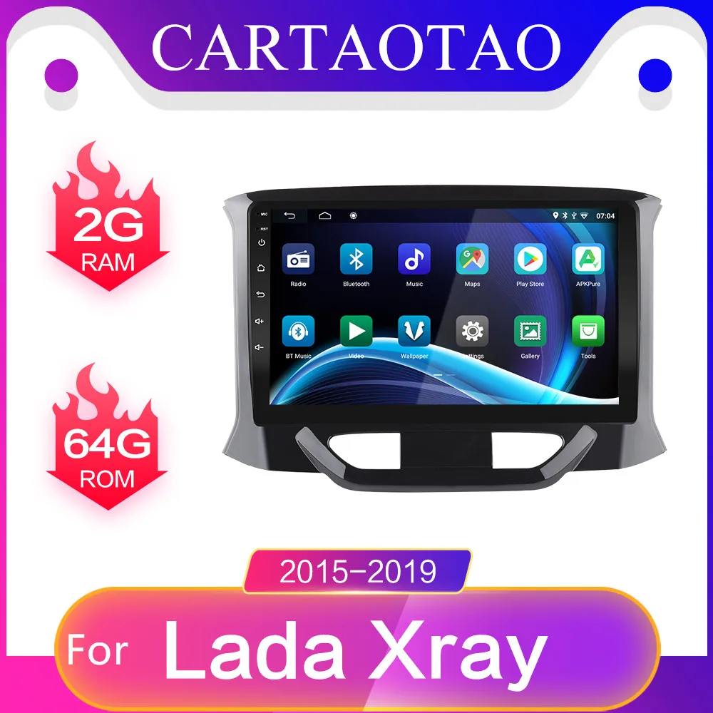 Автомобильный мультимедийный видеоплеер для LADA Xray X ray стерео система на Android 8 1 2