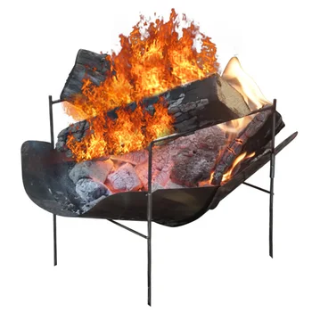 

Lightweight 2 In 1 Stable Base Picnic Burning Stove Home Courtyard Stainless Steel Folding Outdoor Camping Silver Barbecue Grill