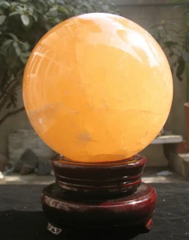 

+++---429+++NATURAL golden CALCITE CRYSTAL SPHERE BALL REIKI