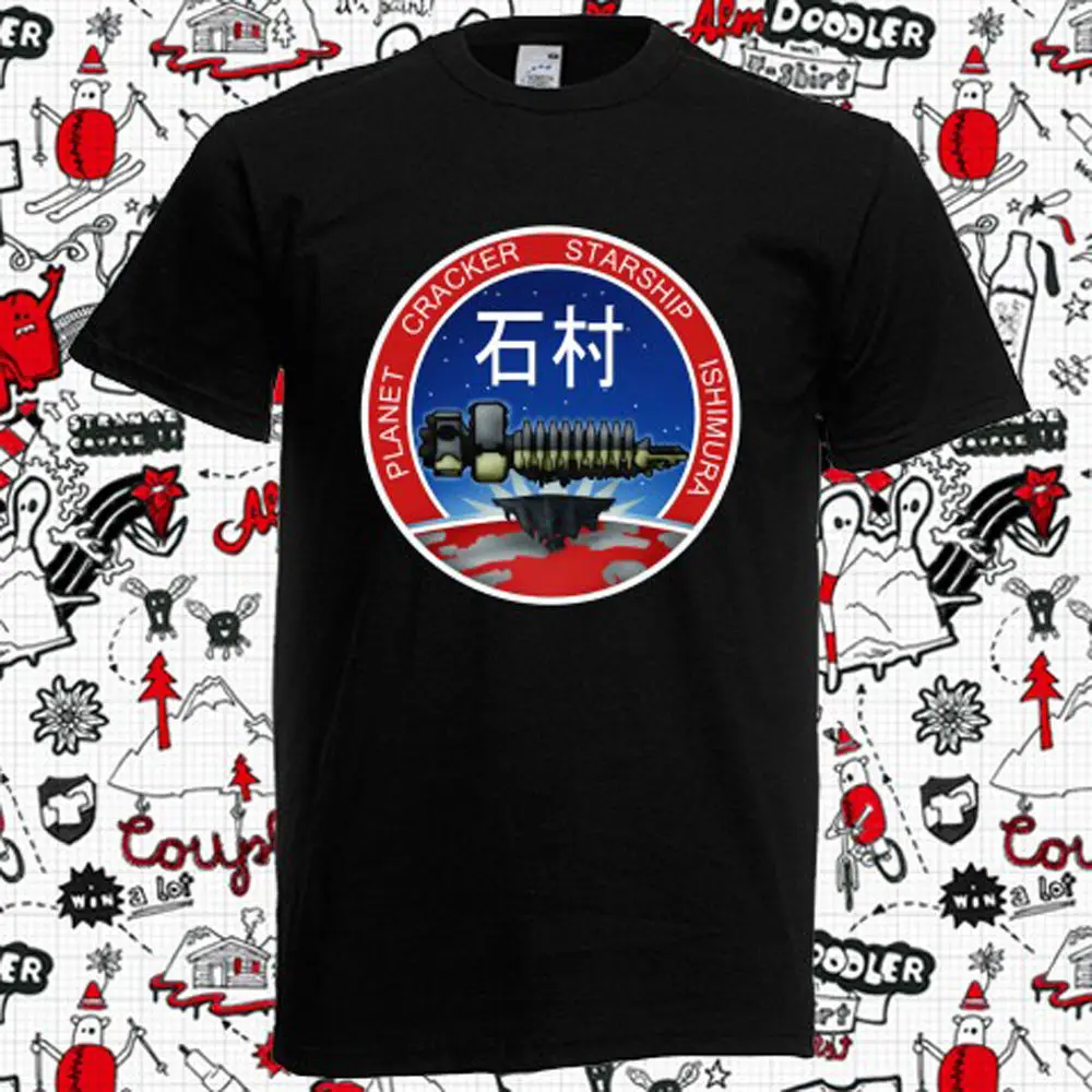 cheap New Planet Cracker Starship Ishimura Logo Gamer Men #039;S Black 2019 Creative Novelty Summer Style Cotton Order T Shirts Short Sleev