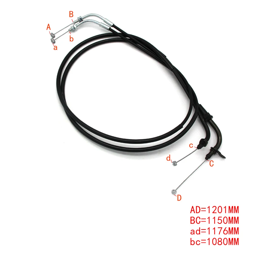 Throttle Oil Cables Line Accelerator Cable For Yamaha 5PB-26311-10 5PB-26312-10 XVS1100 XVS1100A V-Star Custom Motor accessories |