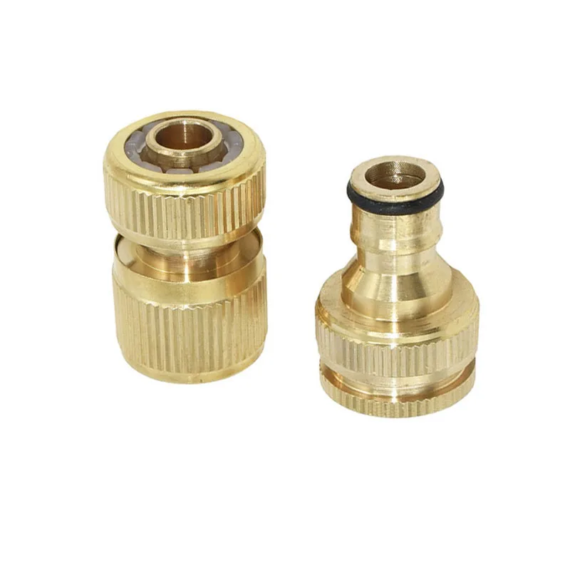 Female thread 3/4" 1" quick connector brass garden nipple connector watering garden tap fitting 1pcs