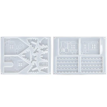 

Resin Molds Christmas Silicone Molds Casting Mold DIY Silicone Molds for Resin Snowflake Trees Stockings Bells Soap Jewelry Resi