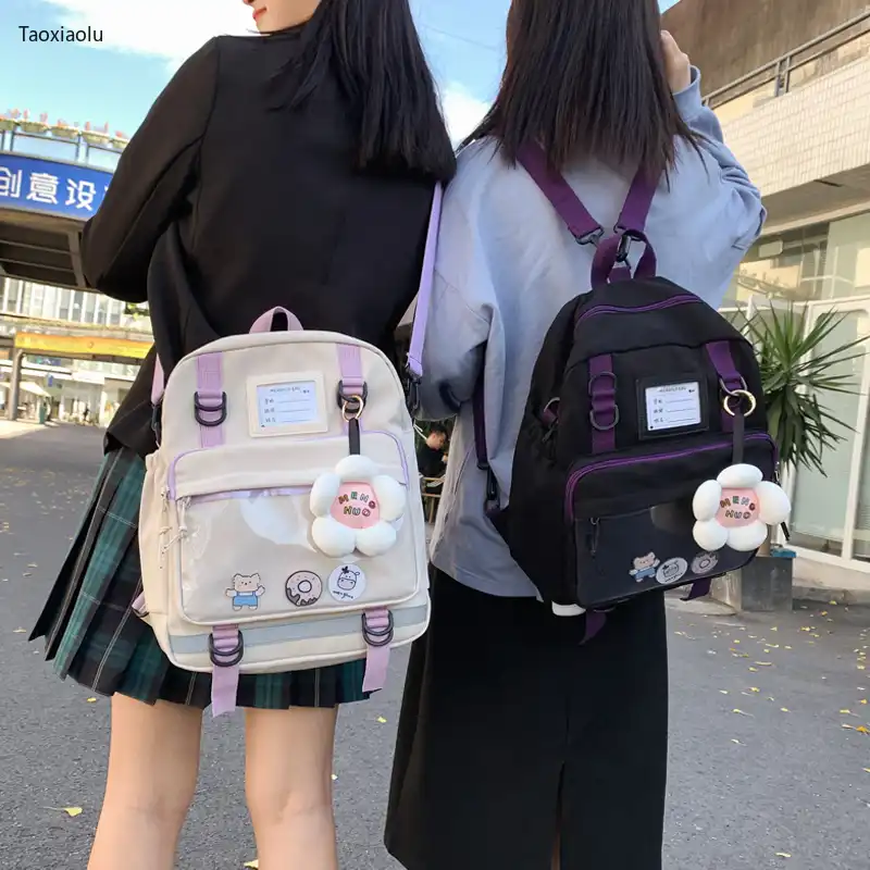 多目的流行スモールバックパック女性のインツーリングかわいいスクールバッグ十代の少女韓国日本の原宿の女性のランドセル バックパック Aliexpress