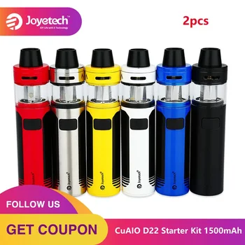 

2pcs Original Joyetech CuAIO D22 Vape Kit with 1500mAh Built-in Battery 2ml Capacity Atomizer E-cigarette Kit Vs Ego Aio D22 Kit