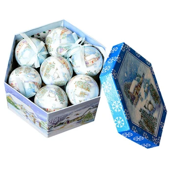 

Christmas Xmas Tree Hanging Ball Ornaments Decorations Gift New Year Navidad Ball Bauble for Diy Xmas Party with Belts