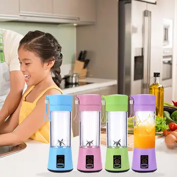 

USB Rechargeable Mini Fruit Juicer Portable Multi-function Electric Stainless Steel Six-blade Smoothie Juice Extractors