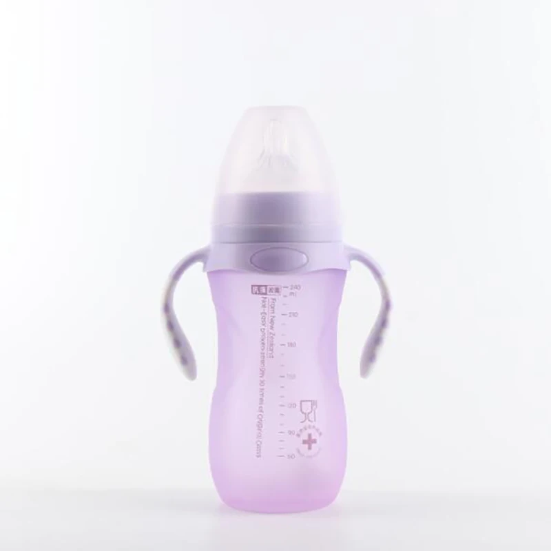 YON006-240ml-purple Детская бутылочка для кормления Мумия молоко бутылочка для кормления новорожденных, малышей и детей младшего возраста состоящий из устойчивость к падению бутылка 240 мл - Цвет: YON006-240ml-purple