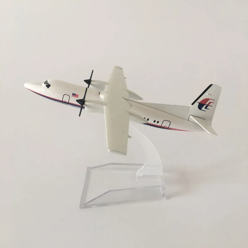 JASON TUTU 16cm Malaysia Airlines Fokker FK-50 Plane Model Airplane Model Aircraft Model 1:400 Diecast Metal Airplanes Plane Toy